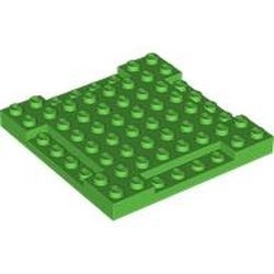 2628-36 Steen 8x8x 2/3 met 1x4 verlagingen groen, helder NIEUW *5K0000