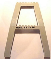 2635pb03-9G Dubbele steun grote kraan met sticker "MAX. 11 1/3 M" lichtgrijs (klassiek) gebruikt *5K000