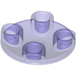 2654-51 Platte plaat 2x2 rond afgeronde bodem transparant paars NIEUW *1B148