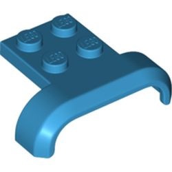 28326-153 Spatbord recht met gebogen kanten, plaat 2x2 blauw, donkerazuur NIEUW *0B001