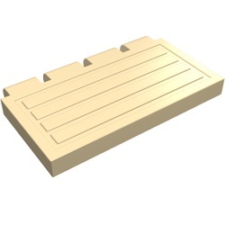 2873-2 Klapdeurtje met scharnier 2x4 crème NIEUW *1L0000