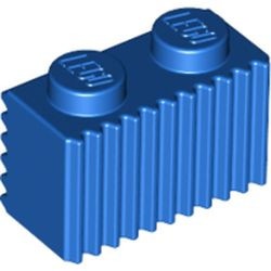 2877-7 Steen met grill horizontaal/andere kant verticaal blauw NIEUW *1B041