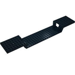 2972b-11G Treinbasis 6x34 twee niveaus, 1 gat aan beide kanten zwart gebruikt *5L0000