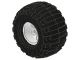 2996c01-1G Wiel 68.8x40 Balloon Large, met Zwarte Tire 68.8x40 dikke truckband (2996 / 2995) PAKKETVERZENDING wit gebruikt *5W000