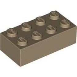 3001-69G Steen 2x4 crème,donker gebruikt *1A062
