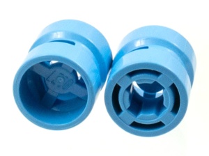 30027b-42 Wiel klein 8x9mm breed asgat (raceauto) blauw, midden NIEUW *5W000