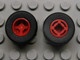 30027bc01-5G Wiel klein 8x9mm breed asgat met band (Slick) rood gebruikt *5W000