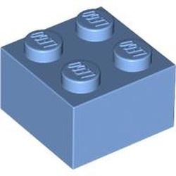 3003-42G Steen 2x2 blauw, midden gebruikt *1A053