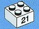 3003pb055-1 Steen 2x2 opdruk 21 wit NIEUW *5K0000