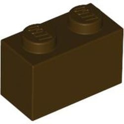 3004-120 Steen 1x2 bruin, donker NIEUW *1B007