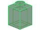 3005-20G Steen 1x1 transparant groen gebruikt *1A004