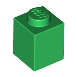 3005-6 Steen 1x1 groen NIEUW *1B001