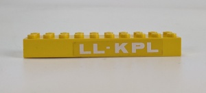 3006pb001-3G Steen 2x10 LL-KPL aan beide zijdes (Sticker) geel gebruikt *5V13-02