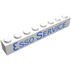 3008pb011-1G Steen 1x8 Esso Service wit gebruikt *5V08-02