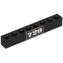 3008px18-1G Steen 1x8 gouden 720 zwart gebruikt *5V08-09