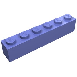 3009-97G Steen 1x6 blauwviolet gebruikt *1A026