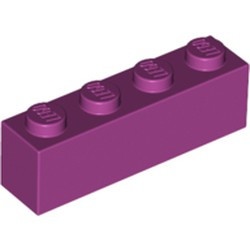 3010-71G Steen 1x4 magenta gebruikt *1A021