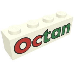 3010pb021-1G Steen 1x4 met OCTAN wit gebruikt *5V04-02