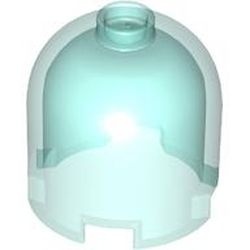 30151-15G Steen, 2x2x1 2/3 dome (hoog) transparant lichtblauw gebruikt *1L000
