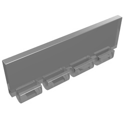 30161-13 Ruit 1x4x1.3 met scharnier transparant bruin (kleurnaam was: trans ZWART) NIEUW *