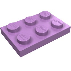 3021-157 Platte plaat 2x3 lavender, midden NIEUW *1B201