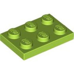 3021-34 Platte plaat 2x3 lime NIEUW *1B201