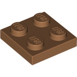 3022-150 Platte plaat 2x2 caramel, midden NIEUW *1B199
