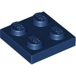 3022-63 Platte plaat 2x2 blauw, donker NIEUW *1B198