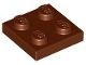 3022-88BULK BULK: 50xPlatte plaat 2x2 bruin, roodachtig NIEUW *1B198