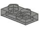 3023-13G Platte plaat 1x2 transparant zwart gebruikt *1B367