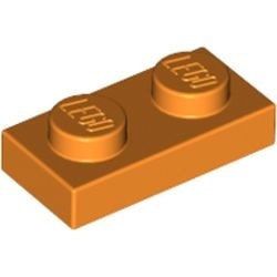 3023-4 Platte plaat 1x2 oranje NIEUW *1B169