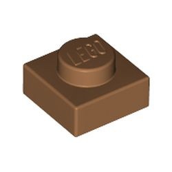 3024-150 Platte plaat 1x1 caramel, midden NIEUW *1B167