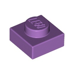 3024-157 Platte plaat 1x1 lavender, midden NIEUW *1B166