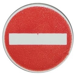 30261px4-1 Verkeersbord- rond, met clip, inrijverbod wit NIEUW *0L0000