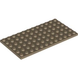 3028-69 Platte plaat 6x12 crème,donker NIEUW *5K0000
