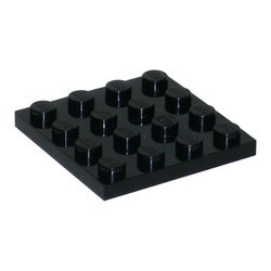 3031-11G Platte plaat 4x4 zwart gebruikt *1A037