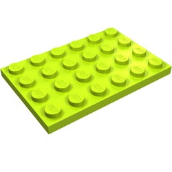 3032-34G Platte plaat 4x6 lime gebruikt *1A038