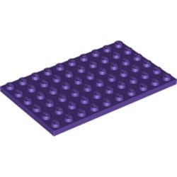 3033-89 Platte plaat 6x10 paars, donker NIEUW *5K0000