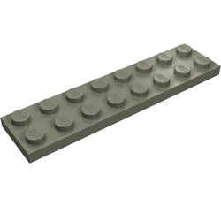 3034-10 Platte plaat 2x8 donker, grijs (klassiek) NIEUW *5K0000