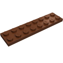 3034-88 Platte plaat 2x8 bruin, roodachtig NIEUW *5K0000