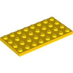 3035-3G Platte plaat 4x8 geel gebruikt *1A039