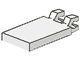 30350-1 Tegel 2x3 met twee clips aan uiteinde wit NIEUW *0D0000
