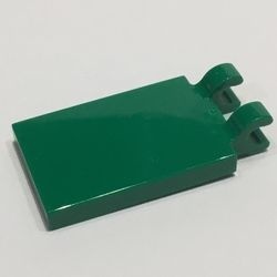 30350-6 Tegel 2x3 met twee clips aan uiteinde groen NIEUW *0D0000
