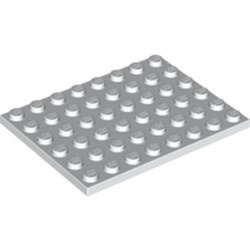 3036-1 Platte plaat 6x8 wit NIEUW *5K0000