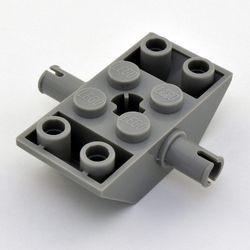30390-85G Omgekeerde dakpan 45 graden 4x2 dubbel MET PINNEN grijs, donker (blauwachtig) gebruikt *1L000