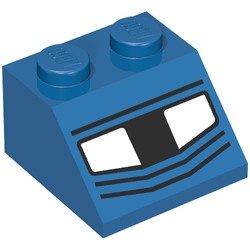 3039pb012-7G Dakpan bedrukt 45 2x2 met koplampen blauw gebruikt *5R000
