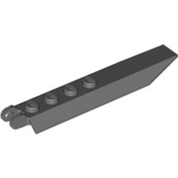 30407-85 Plaat 1x8 scharnier gebogen zijkanten, 4 noppen, rechthoekige plaat onder grijs, donker (blauwachtig) NIEUW *5C007