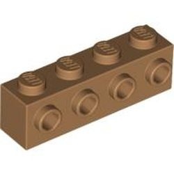 30414-150 Steen 1x4 met noppen één zijde caramel, midden NIEUW *5K0000