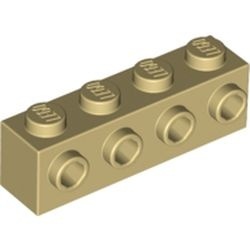 30414-2 Steen 1x4 met noppen één zijde crème NIEUW *5K0000