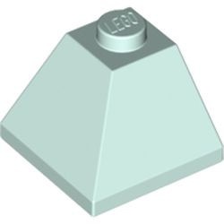 3045-152 Dakpan 45 graden 2x2 hoek buitenzijde aqua, licht NIEUW *1B213